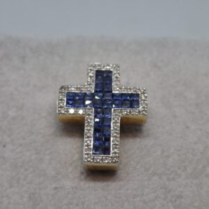 Cruz zafiros y Diamantes